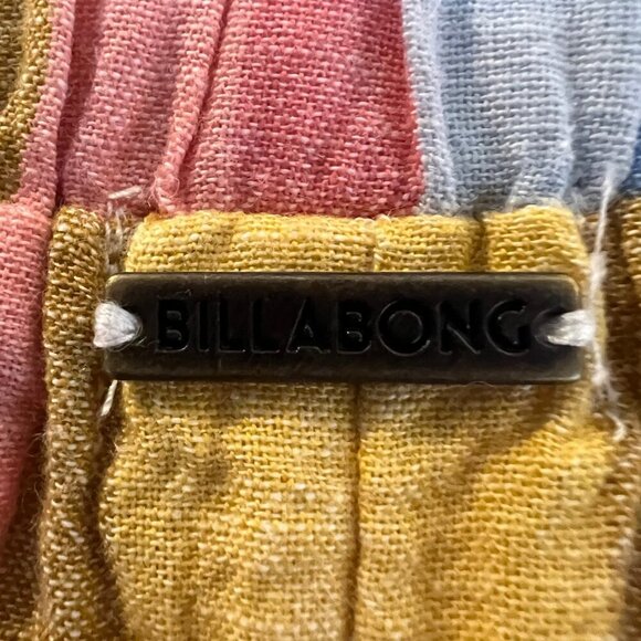 Billabong Women's Walk it Off Striped Linen Blend Shorts, Size Large - Picture 4 of 11